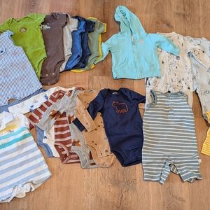 Baby boy 3 months clothes love sleeve onesies,  Rompers, footed long sleeve ones